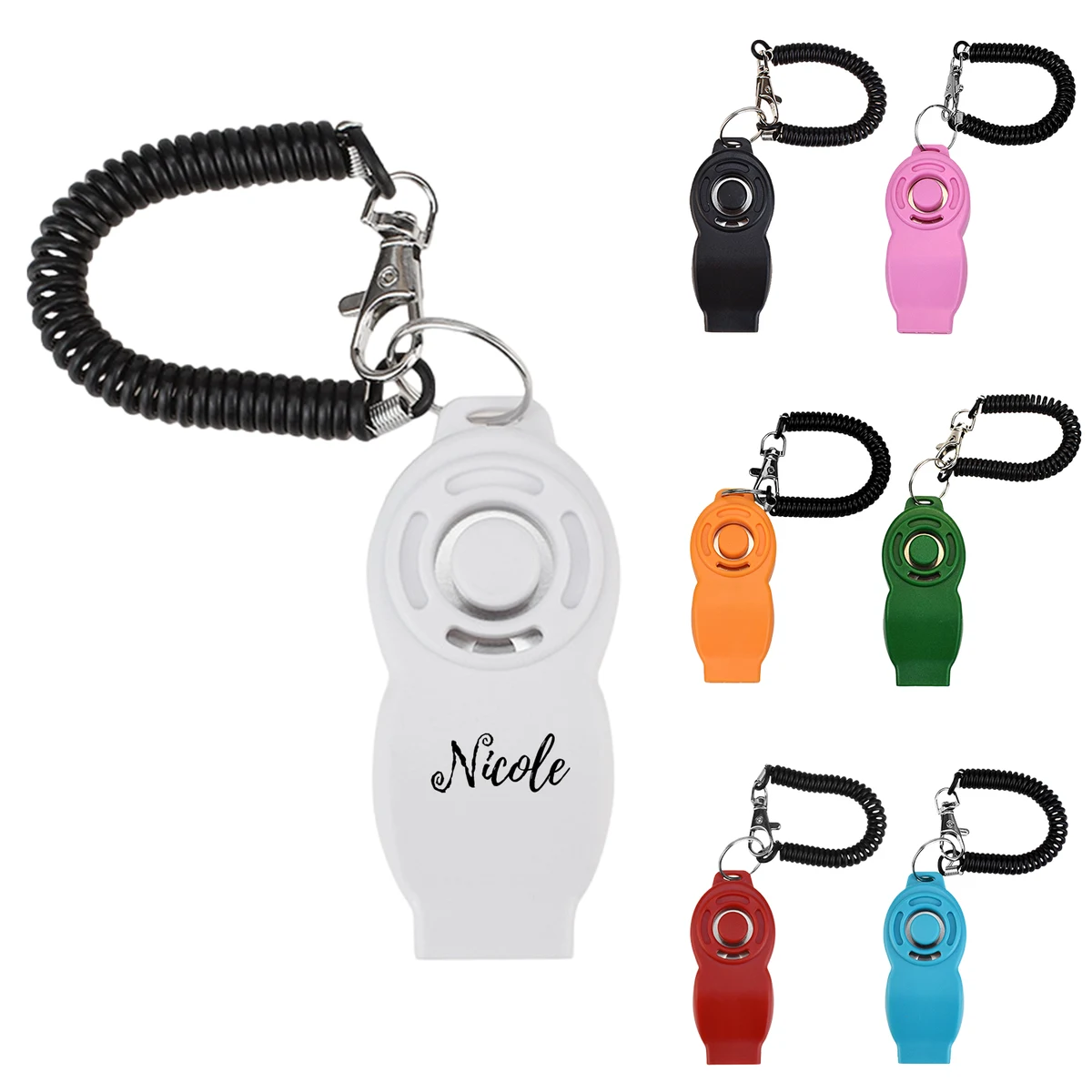 Pet Training Clicker Whistle Keychain 1