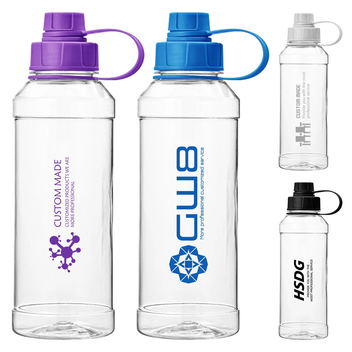 32 Oz Fitness Sports Plastic Water Bottle with Leak Proof Lid 1