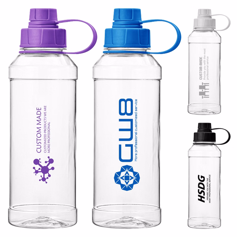 32 Oz Fitness Sports Plastic Water Bottle with Leak Proof Lid