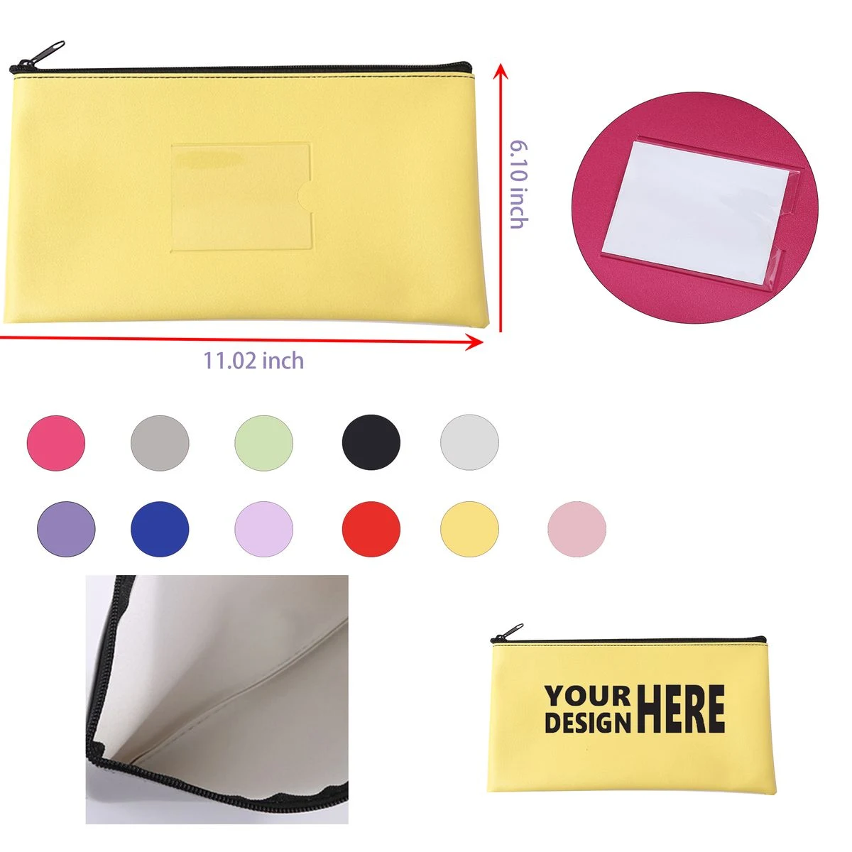 PU Leather Bank Deposit Bags 1