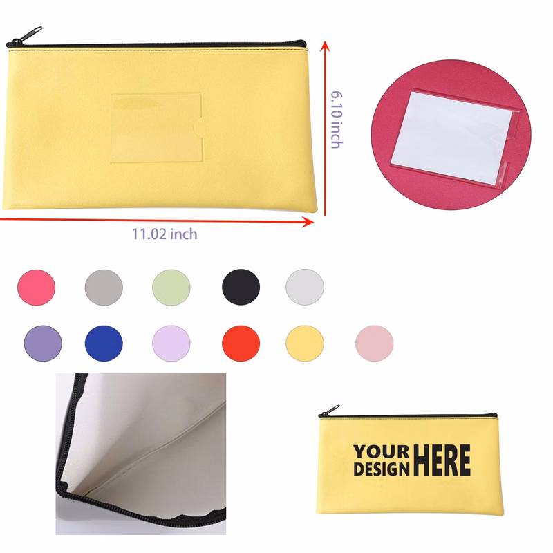 PU Leather Bank Deposit Bags