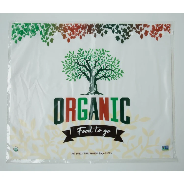 Clear Peel & Seal White Underlay 1-Sided Plastic Bag (20" x 13.5") 1