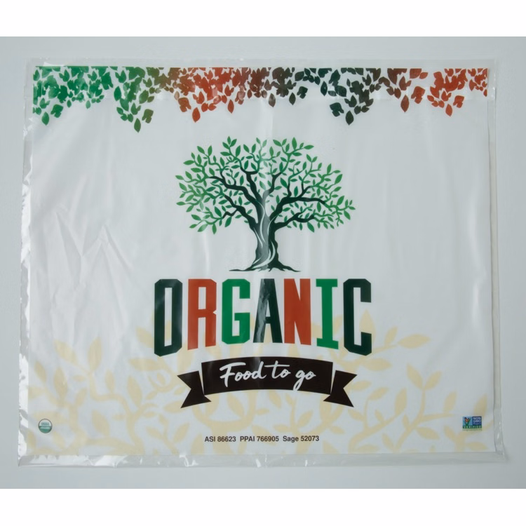 Clear Peel & Seal White Underlay 1-Sided Plastic Bag (20" x 13.5")