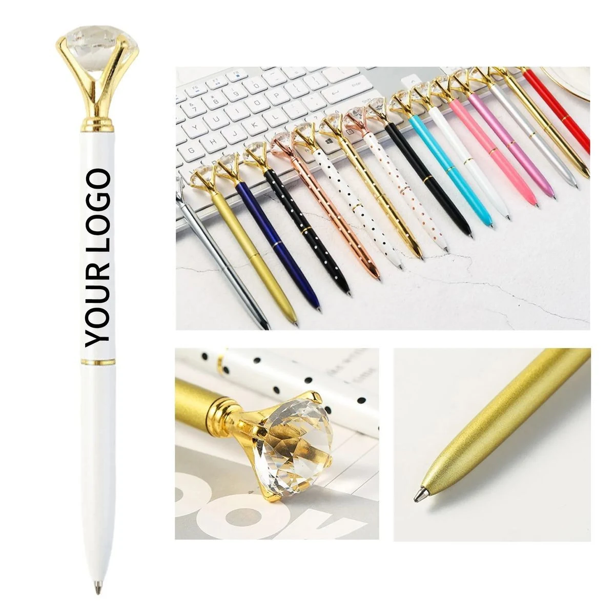 Crystal Accent Metal Pen 1