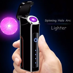 Spinning Halo Rechargeable Electric Arc Lighter With USB Charging