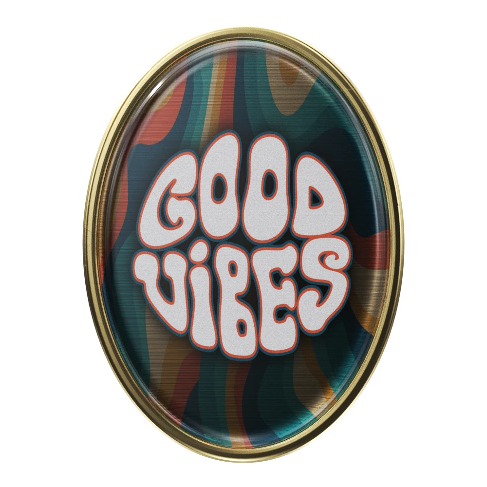Express Vibraprint 1" x 5/8" Oval Lapel Pin 1