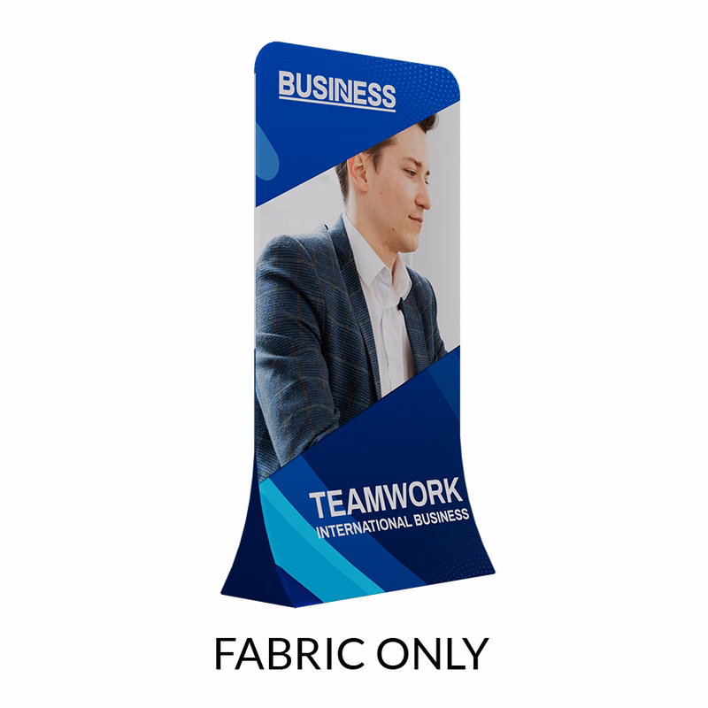 3'w x 7.5'h Wide Base Xpress Straight Display Wall - Fabric Only