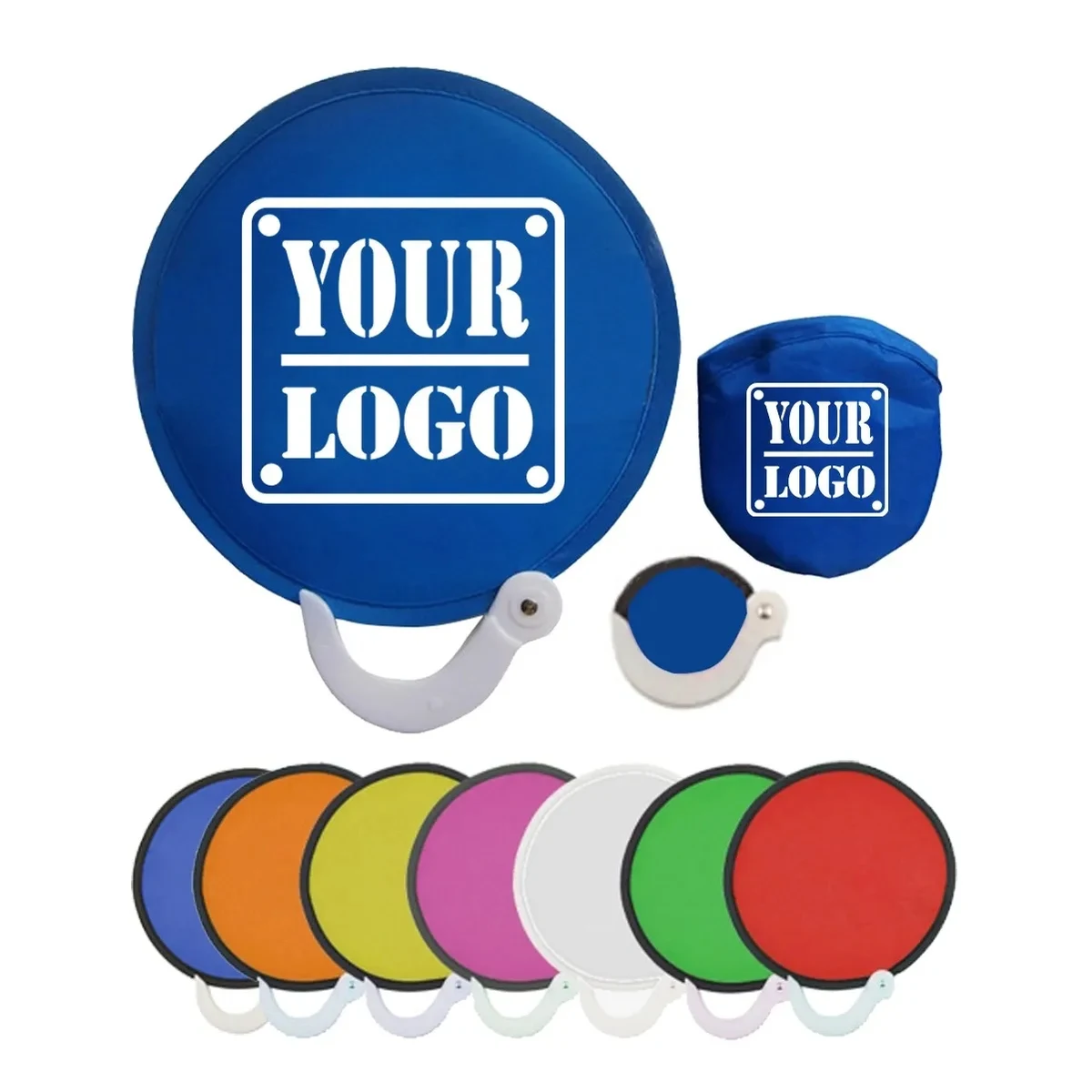 Round Folding Nylon Handle Fan 1