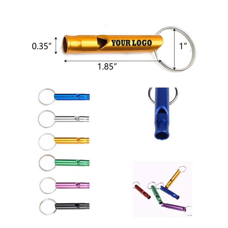 Reliable Outdoor Aluminum Whistle Key Chain for Survival