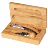 Bamboo Two-piece Wine Set Engraved Box