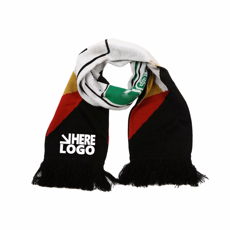 Custom Double-Sided Logo Acrylic Knit Fan Scarf