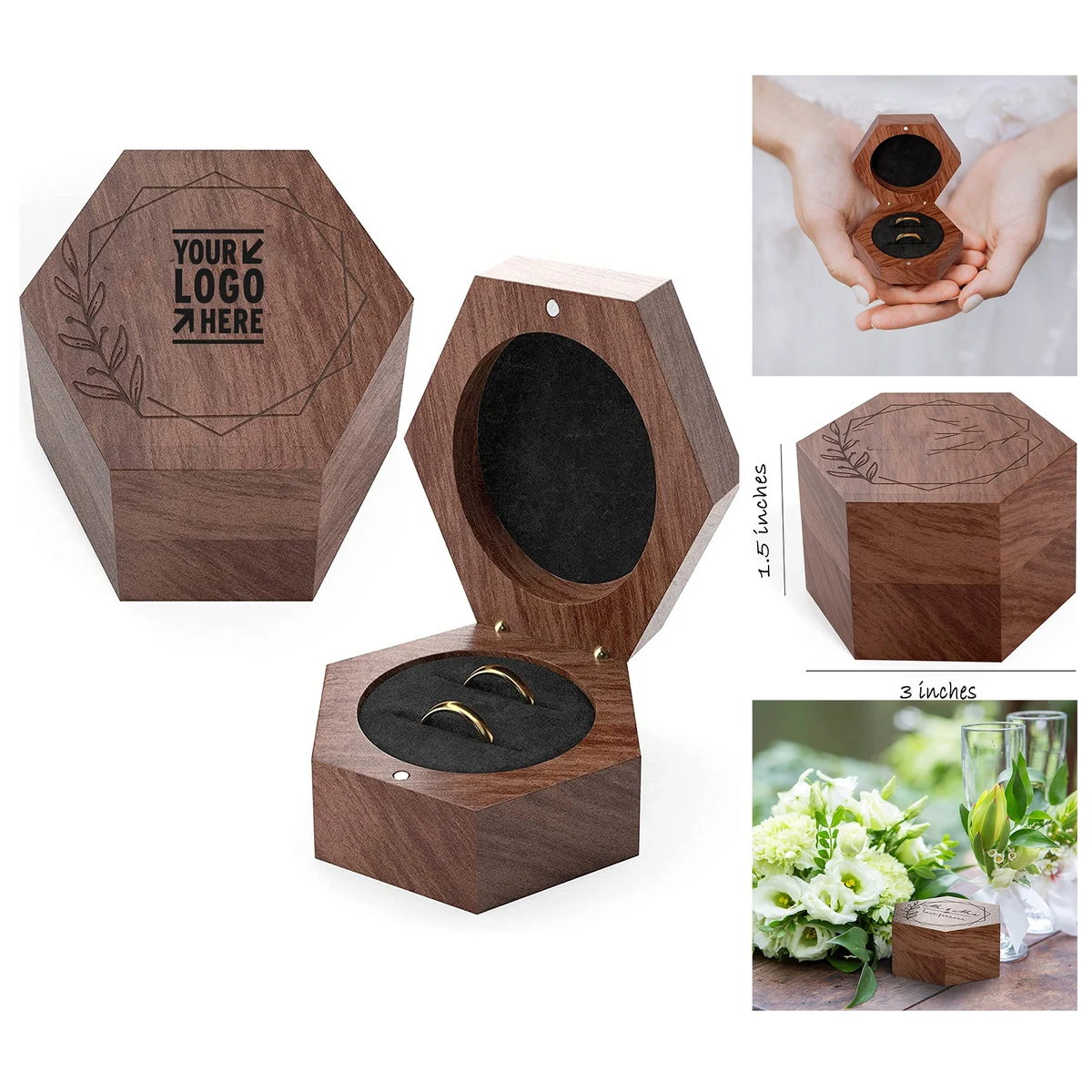 Rustic Wedding Ring Box for Wedding Ceremony 1