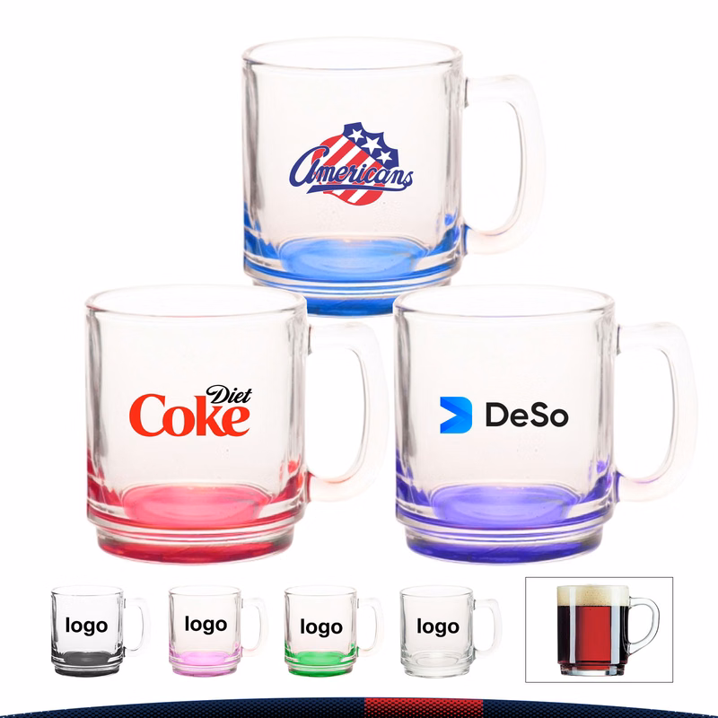 9 oz. Translucent Glass Coffee Mugs