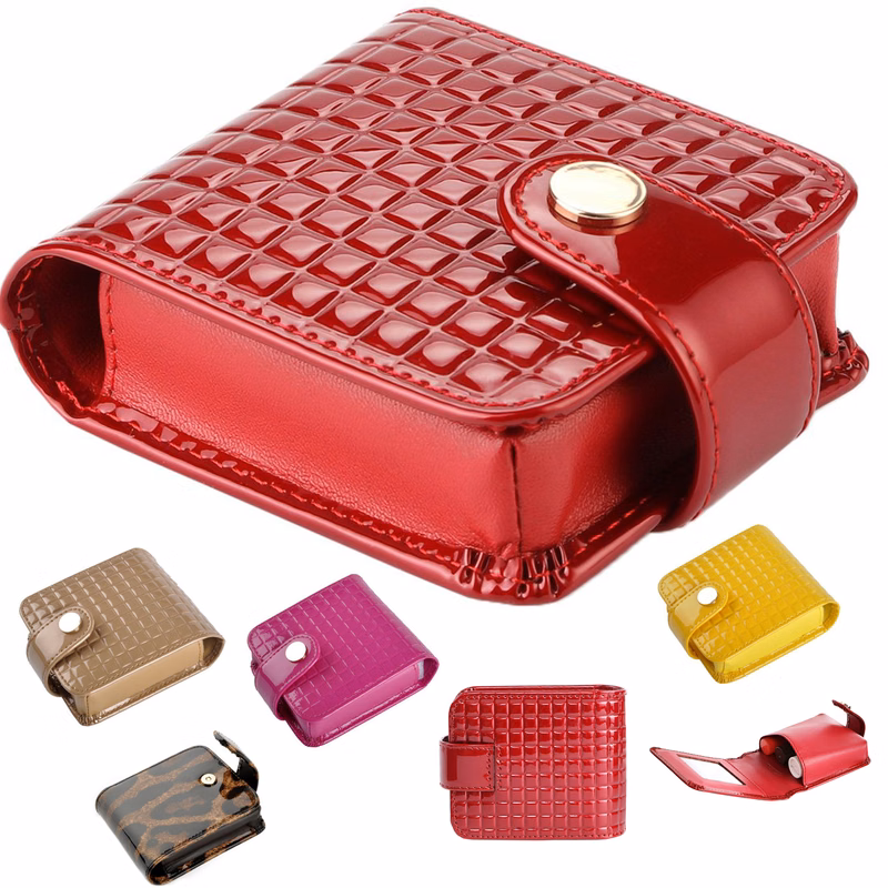 Genuine Leather Double Lipstick Case