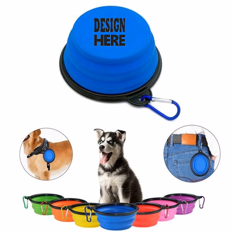 Collapsible Dog Bowl with Carabiner MOQ50