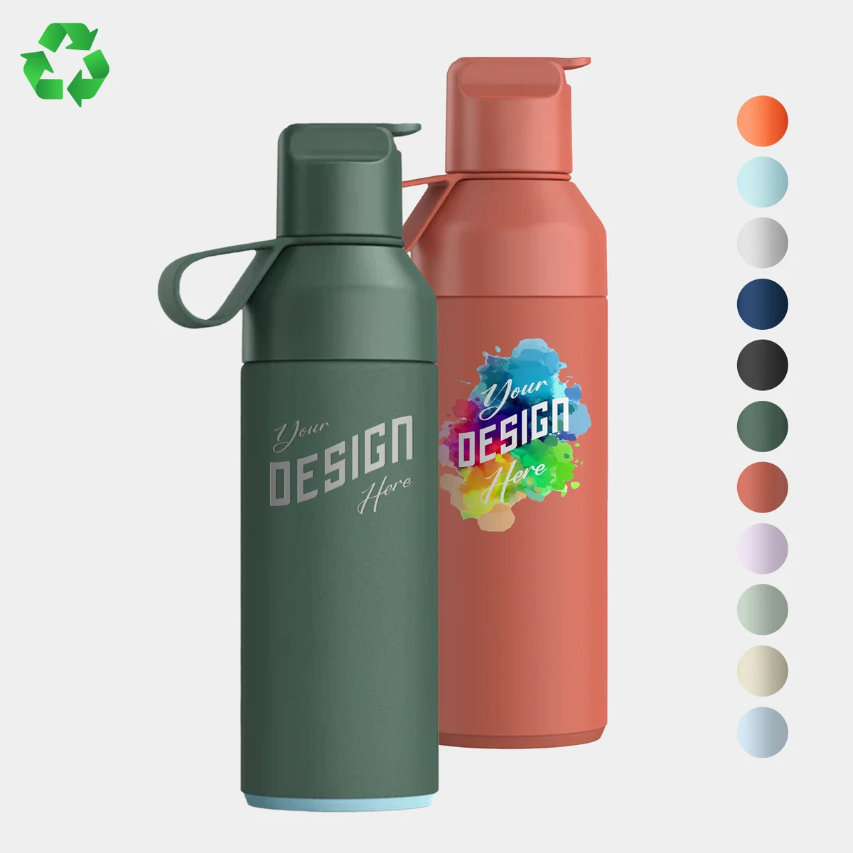 17 oz Ocean Bottle® Recycled Stainless Steel Vacuum Insulated Water Bottle w/ Straw Cap 1