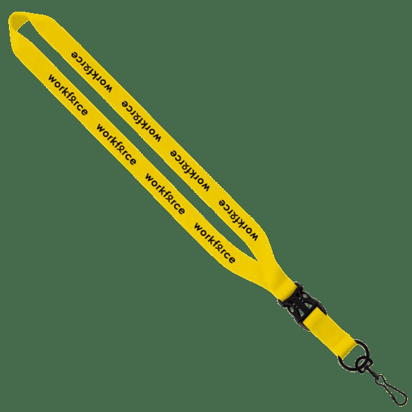 3/4" Polyester Lanyard with Slide Buckle Release & Swivel Snap Hook