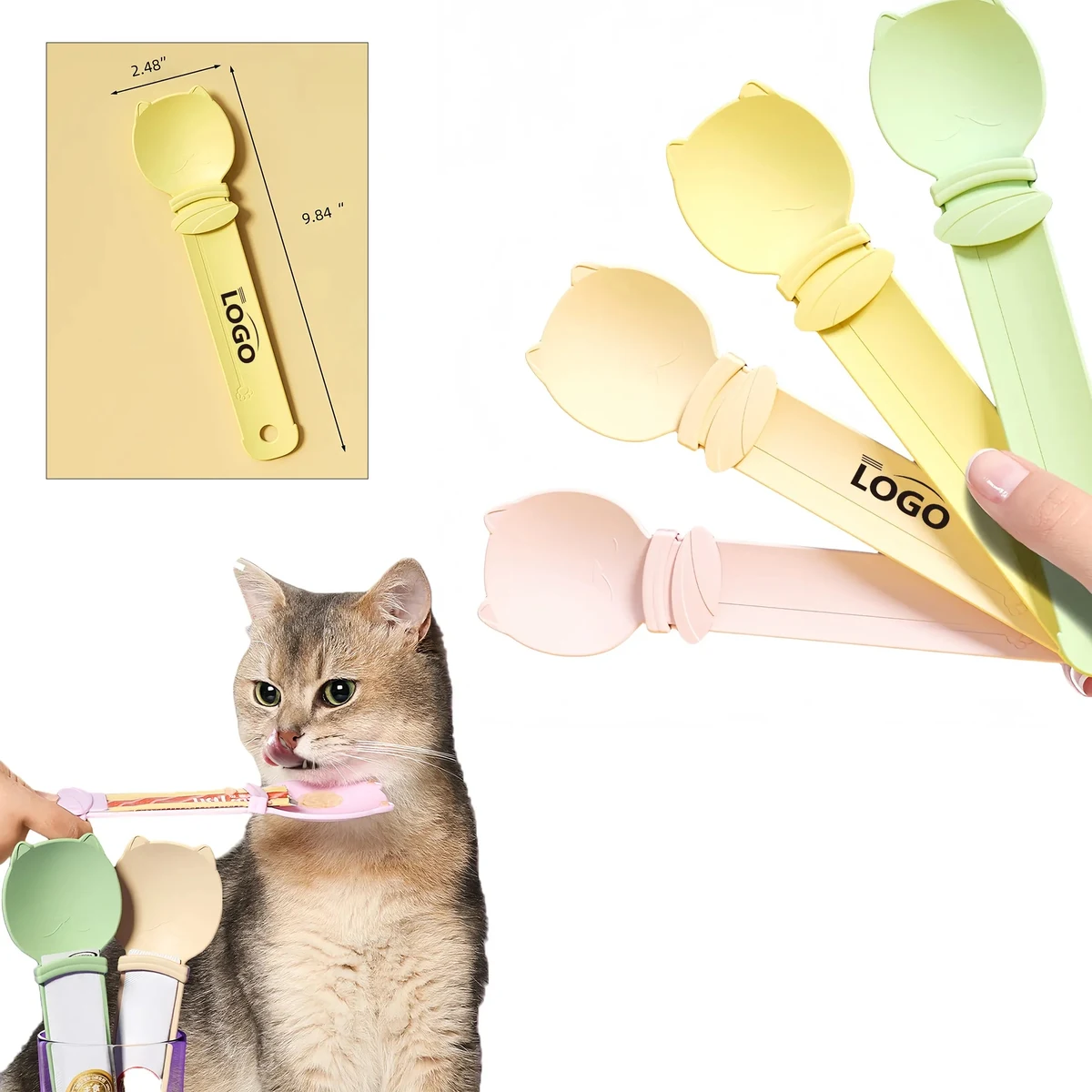 PP Pet Squeeze Feeder Tool, Cat Treat Spoon Dispenser 1