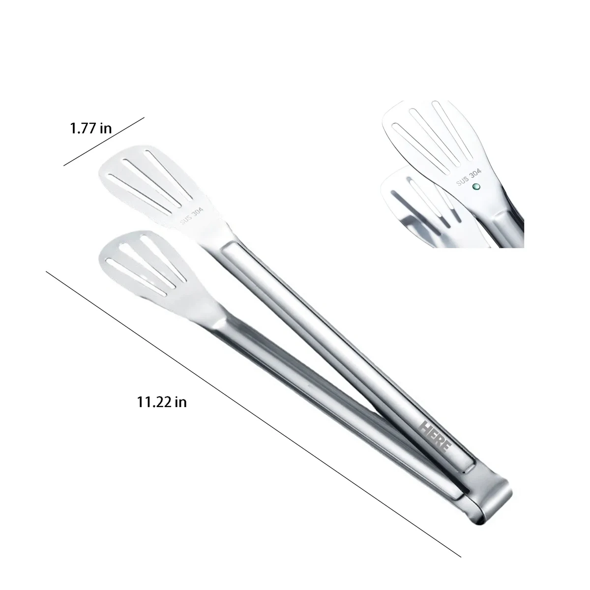 12 Inch 304 Stainless Steel Tongs 1