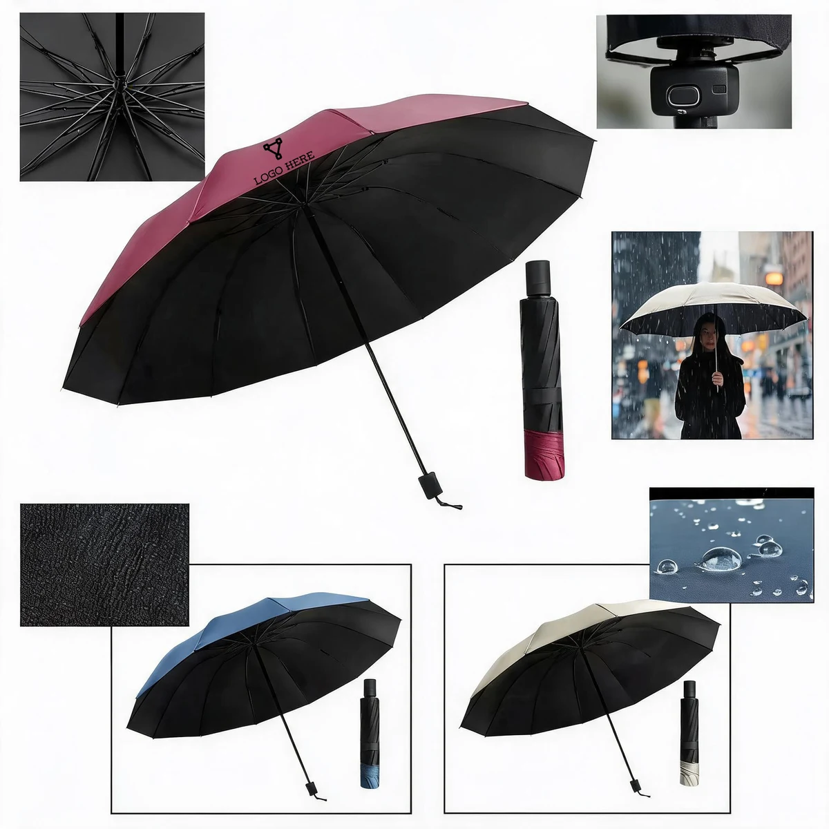 Lightweight Waterproof Foldable Umbrella for Daily Use 1