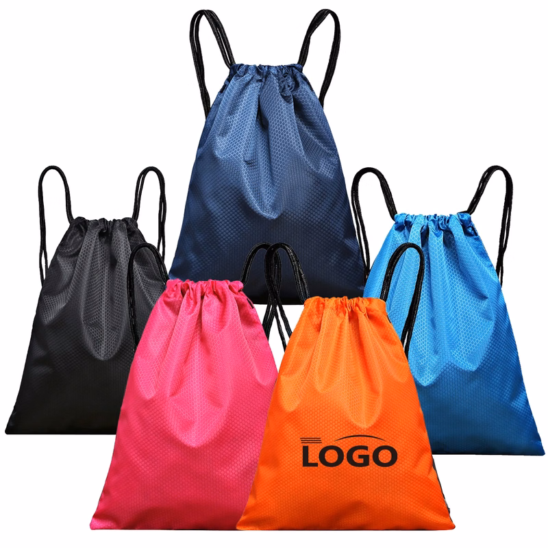 Waterproof Soccer Texture Drawstring Backpack