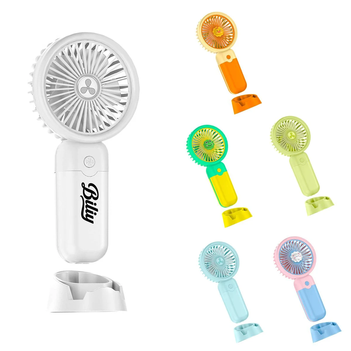 1200 mAh Rechargeable Handheld Fan with Phone Stand 1