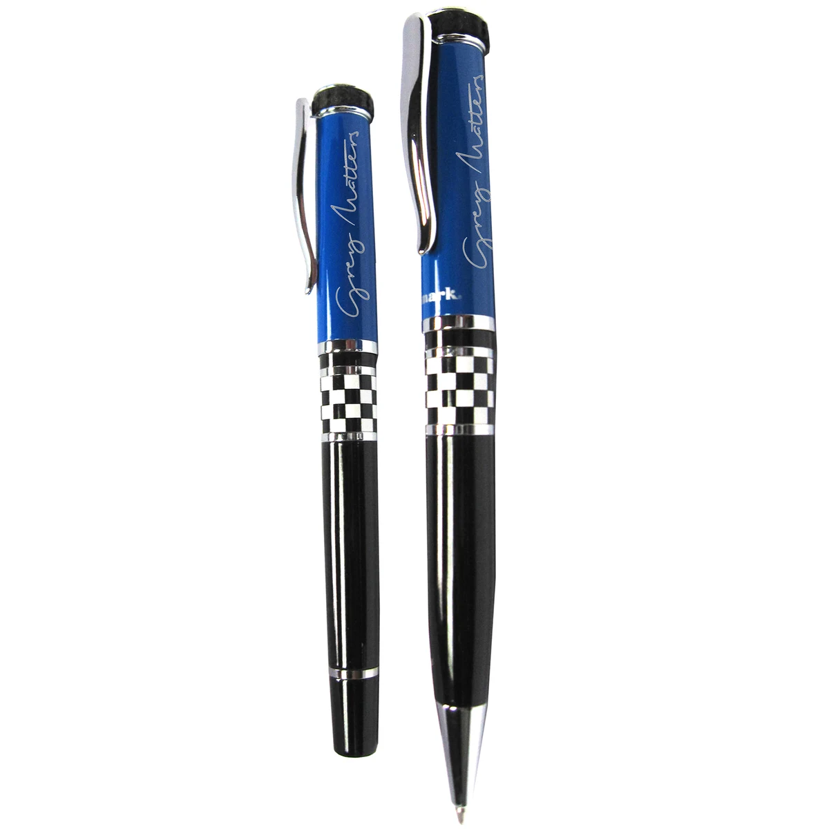 Itread Checkered Flag Wheeltop Ballpoint & Rollerball Set 1