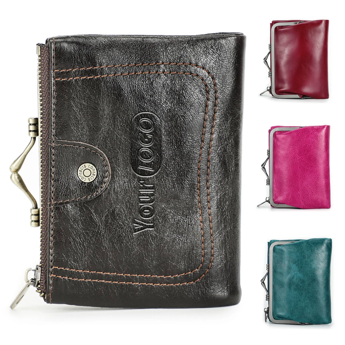Leather RFID Clip Medium Waterproof Wallet 1