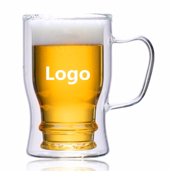 Beer Glass, Mug with Insulated Double-Walled Design