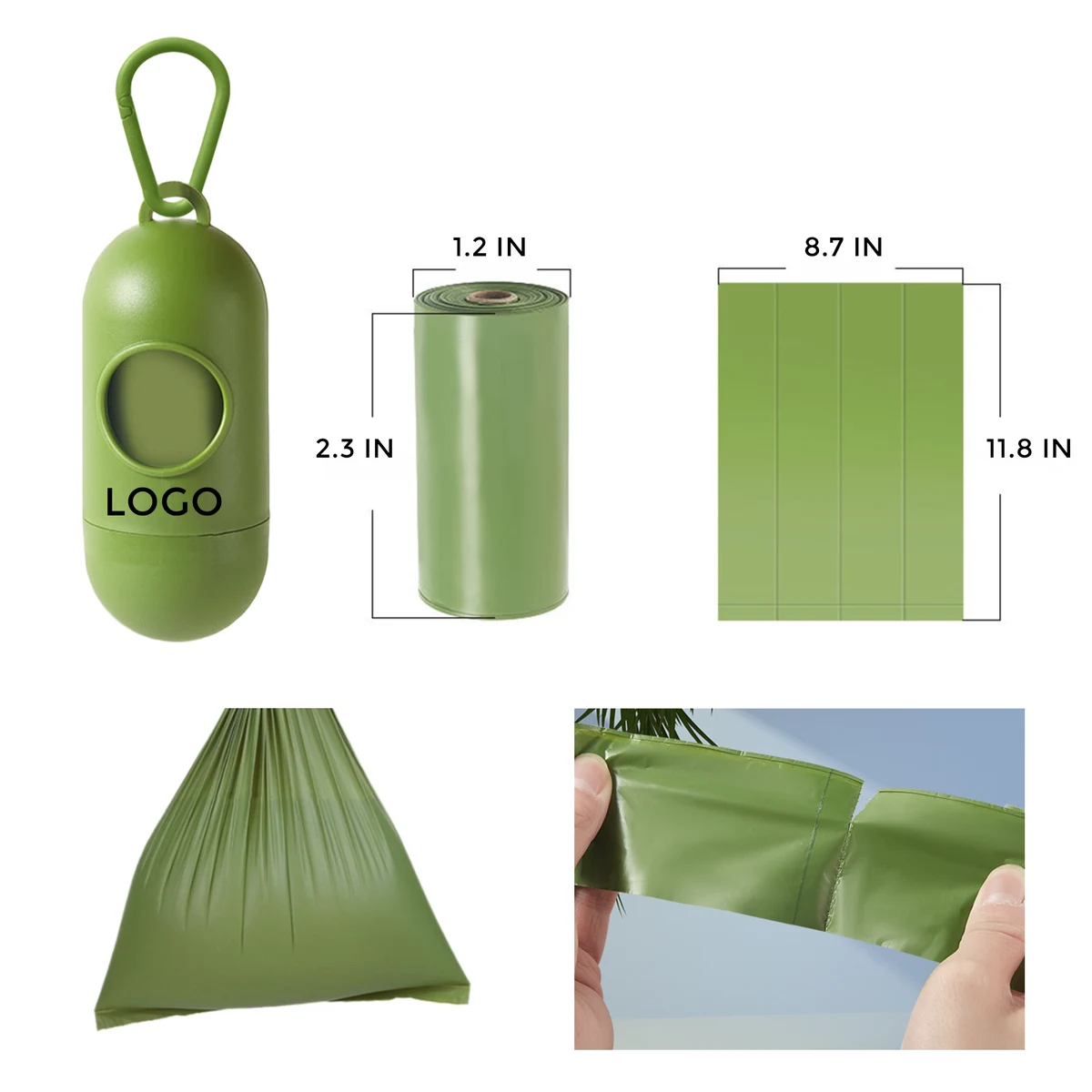 MOQ 10 PCS Convenient Compostable Pet Waste Bag 1