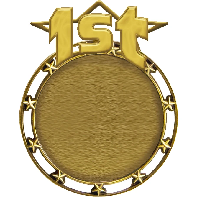 Star Medal, 1St, 2Nd, 3Rd Place 1