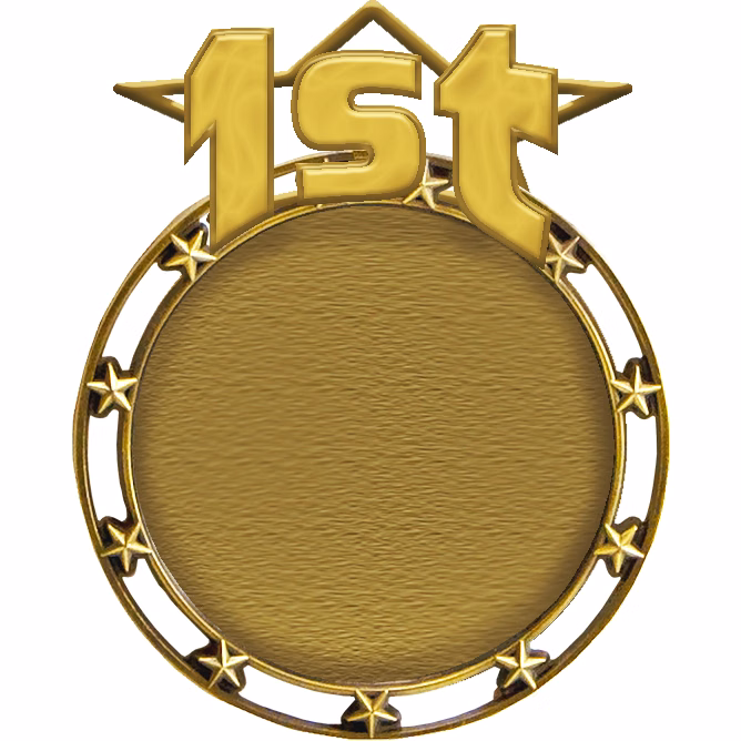 Star Medal, 1St, 2Nd, 3Rd Place