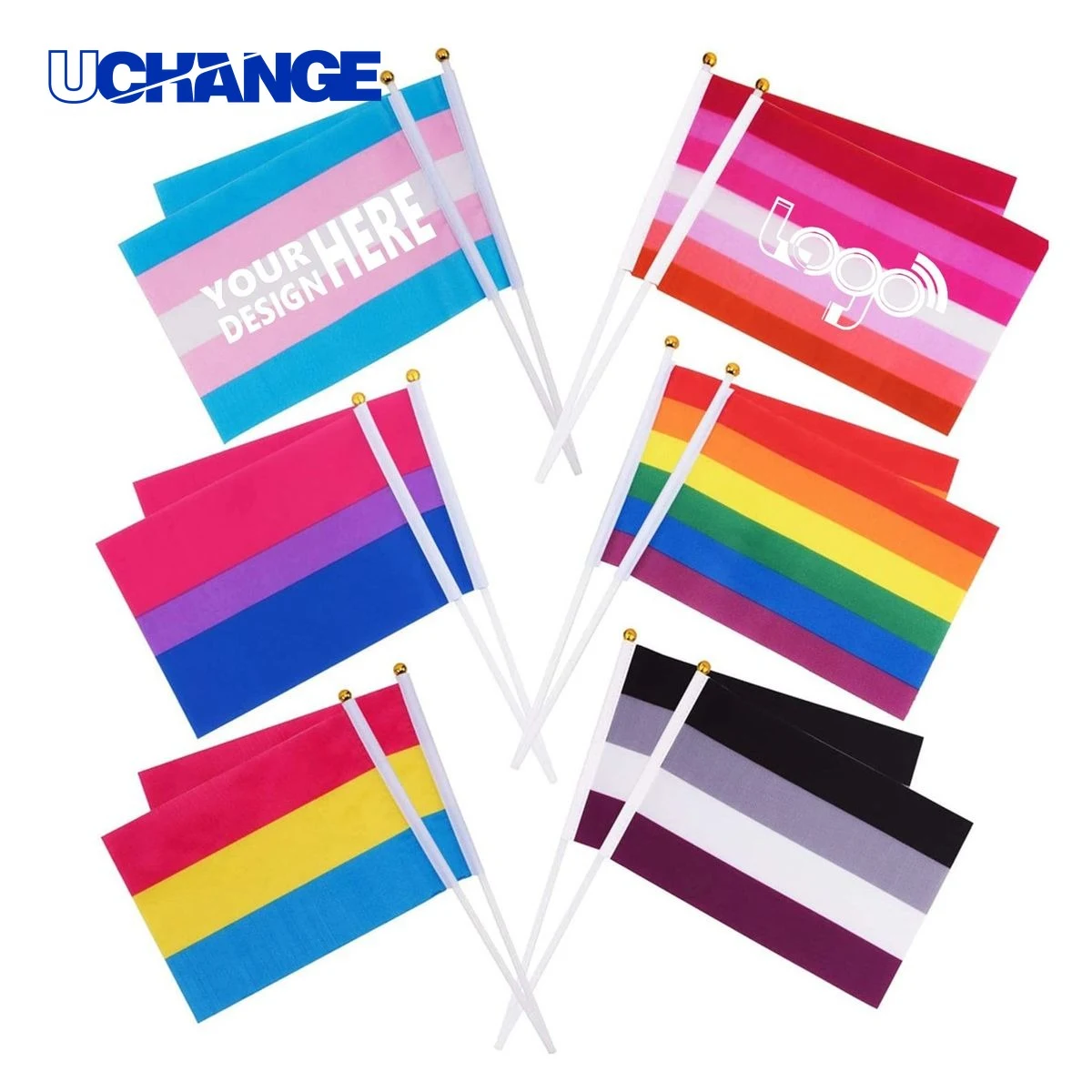 Mini Hand Held Stick Flag for Events 1