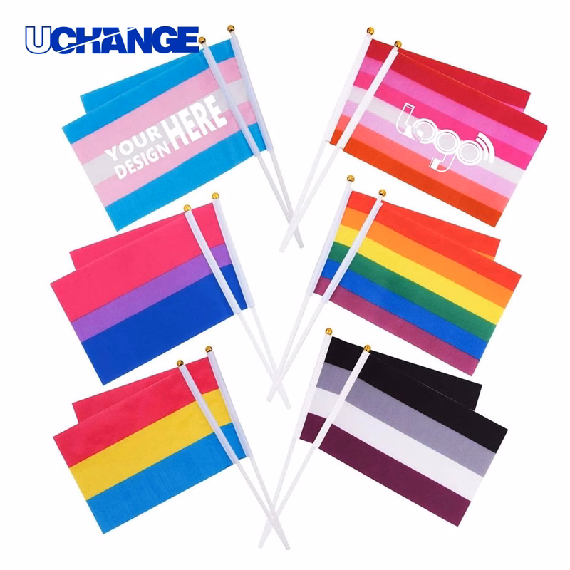 Mini Hand Held Stick Flag for Events