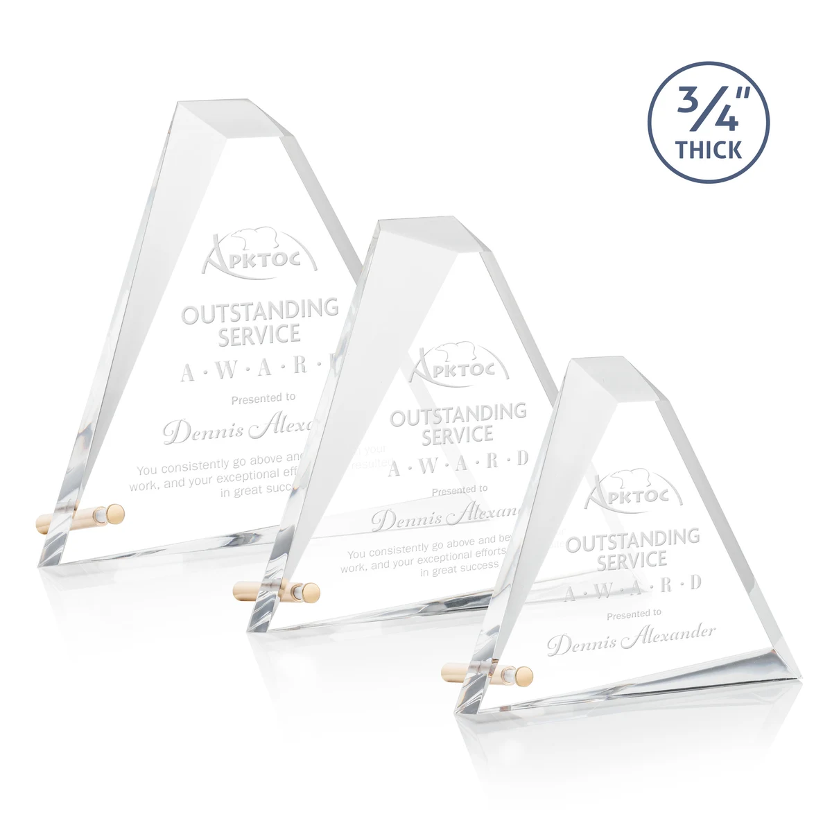 Mosaic Triangle Award - Gold 1