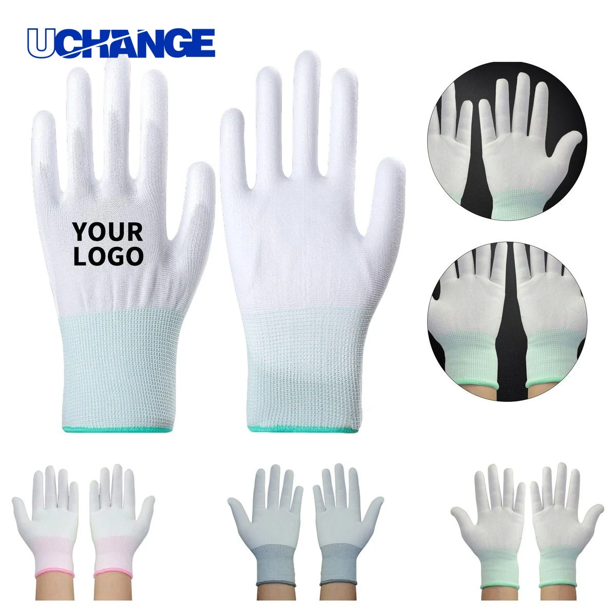 Nylon Coated Work Glove for Job Sites 7.8" x 4.3" 1