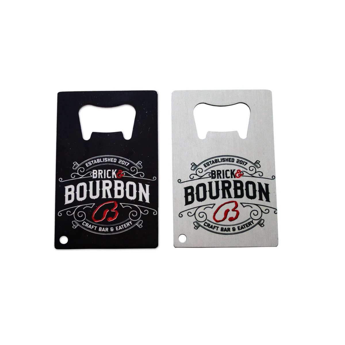 Sublimated Stainless Steel Bottle Opener with Punch Hole - Rectangle (2"x3.25") 1