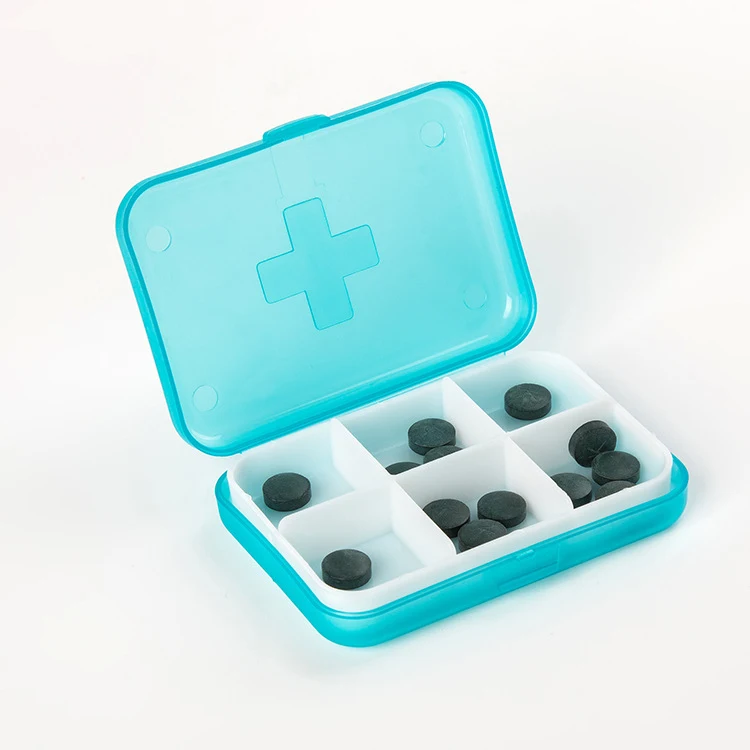 Mini cross pill box travel 4 compartments daily pill box 1
