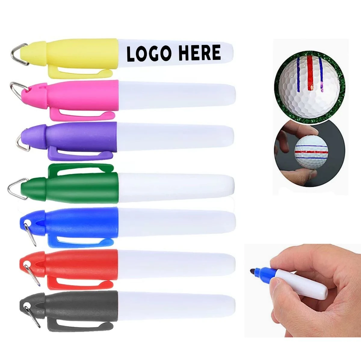 Plastic Golf Ball Marking Pen With Clip 1