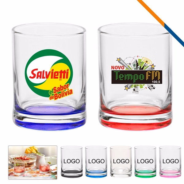 Custom 3 oz Heavy Base Whiskey Jigger Glasses — Bar & Gift Branding
