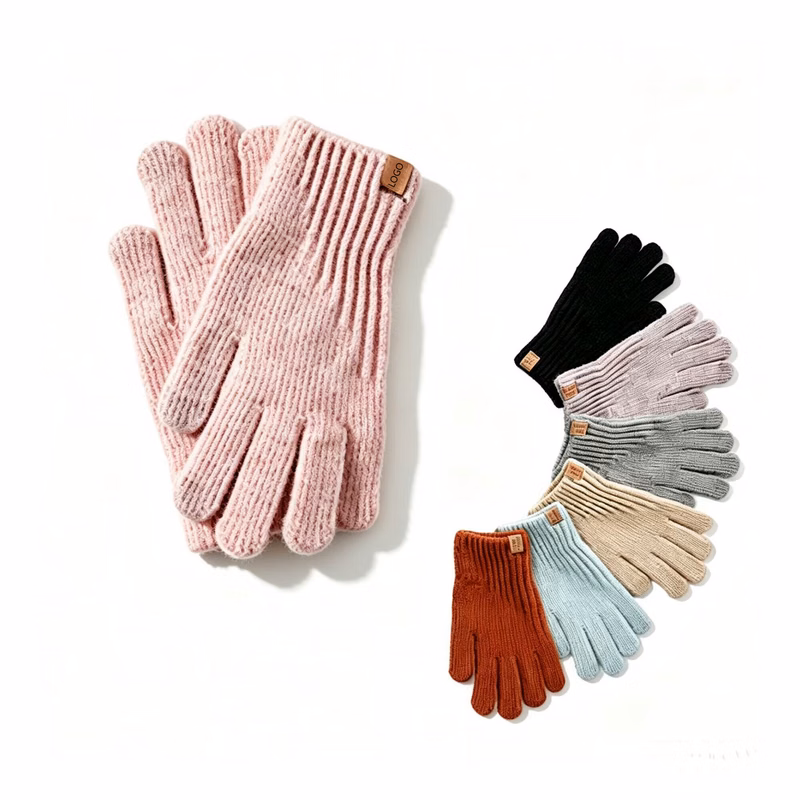 Stretchy Alpaca Blend Knitted Winter Gloves
