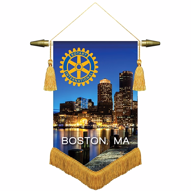 8" x 12" Podium Banner, V Cut/ with Fringe