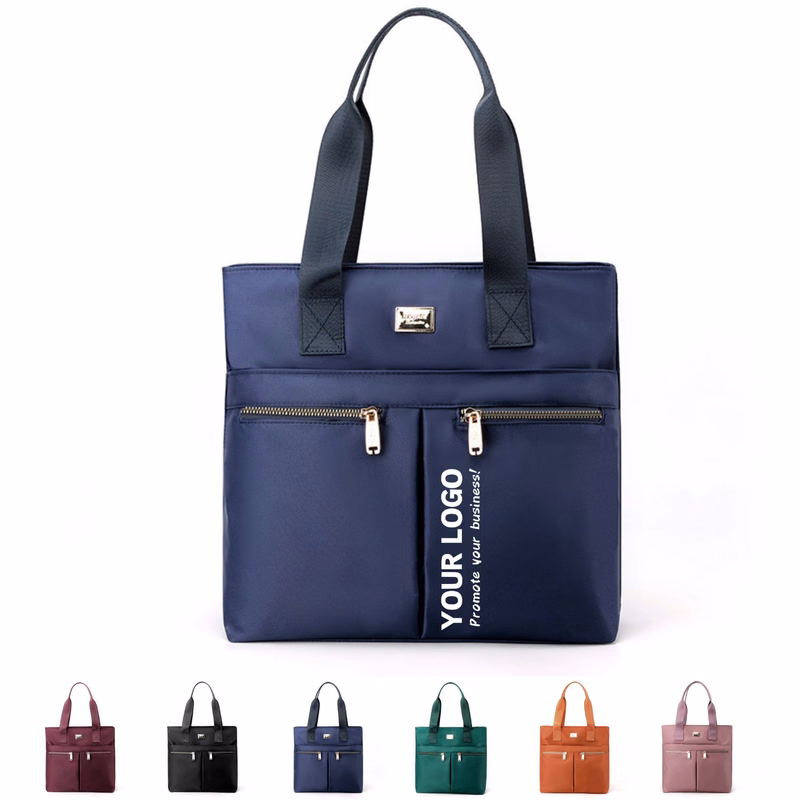 Multi Pockets Top Handle Tote Bag
