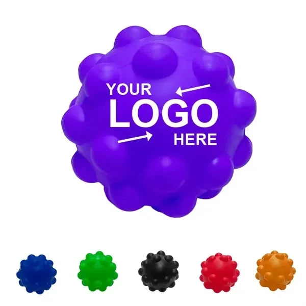 Custom 2.76-inch Silicone Push Pop Stress Ball — Wellness Fidget Giveaway Essential 1