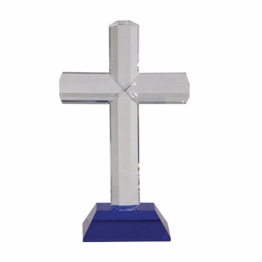 Crystal Cross Recognition Award / Blue Base