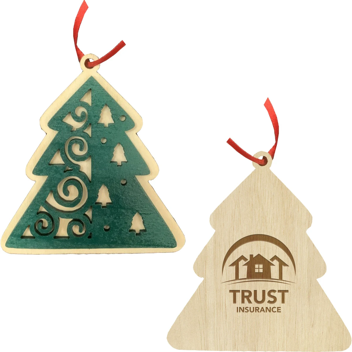 Layered Wood Ornament: Tree 1