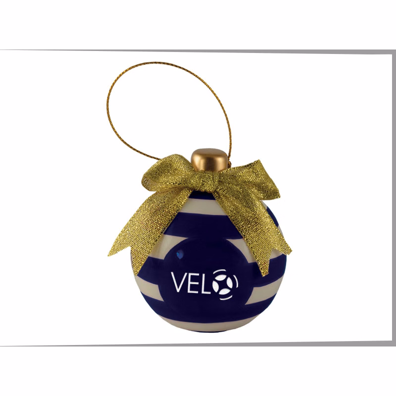 Candy Cane Ceramic 3D Ornament