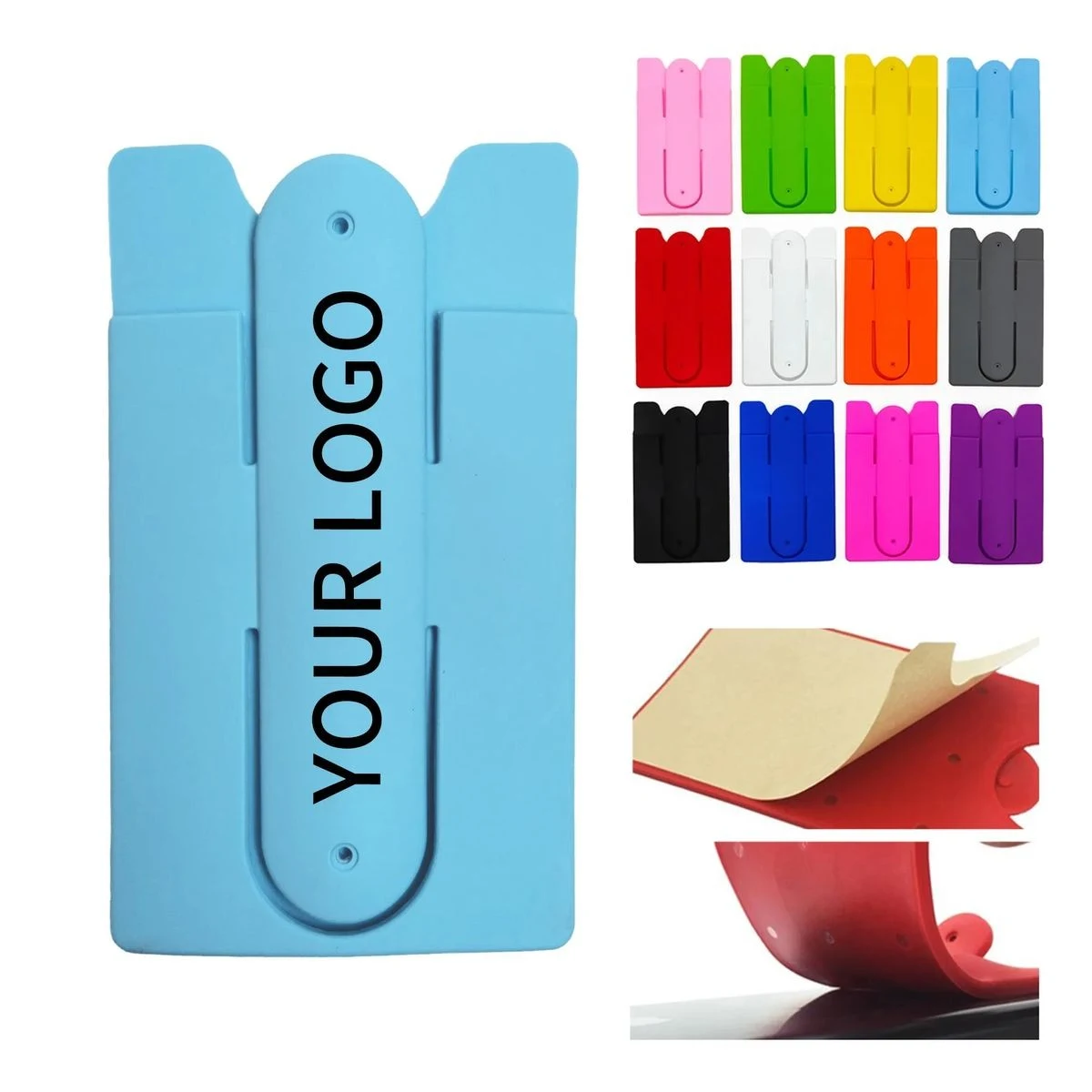 Adhesive Silicone Card Sleeve for Phones 1
