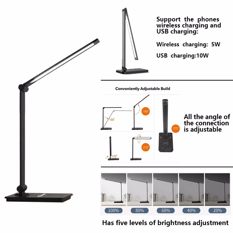 Adjustable LED Office Lamp with Wireless