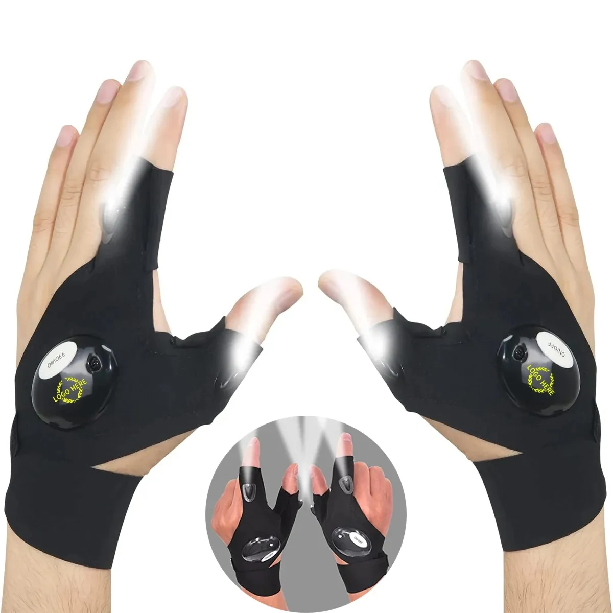 LED Flashlight Gloves -1 pair 1